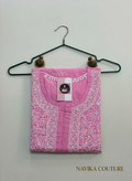 Pure Cotton Lucknowi Chikankari Kurta – Round Neck, 3/4 Sleeve (Size M)