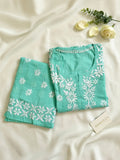 Chikankari Embroidered Modal Cotton Co-ord Set