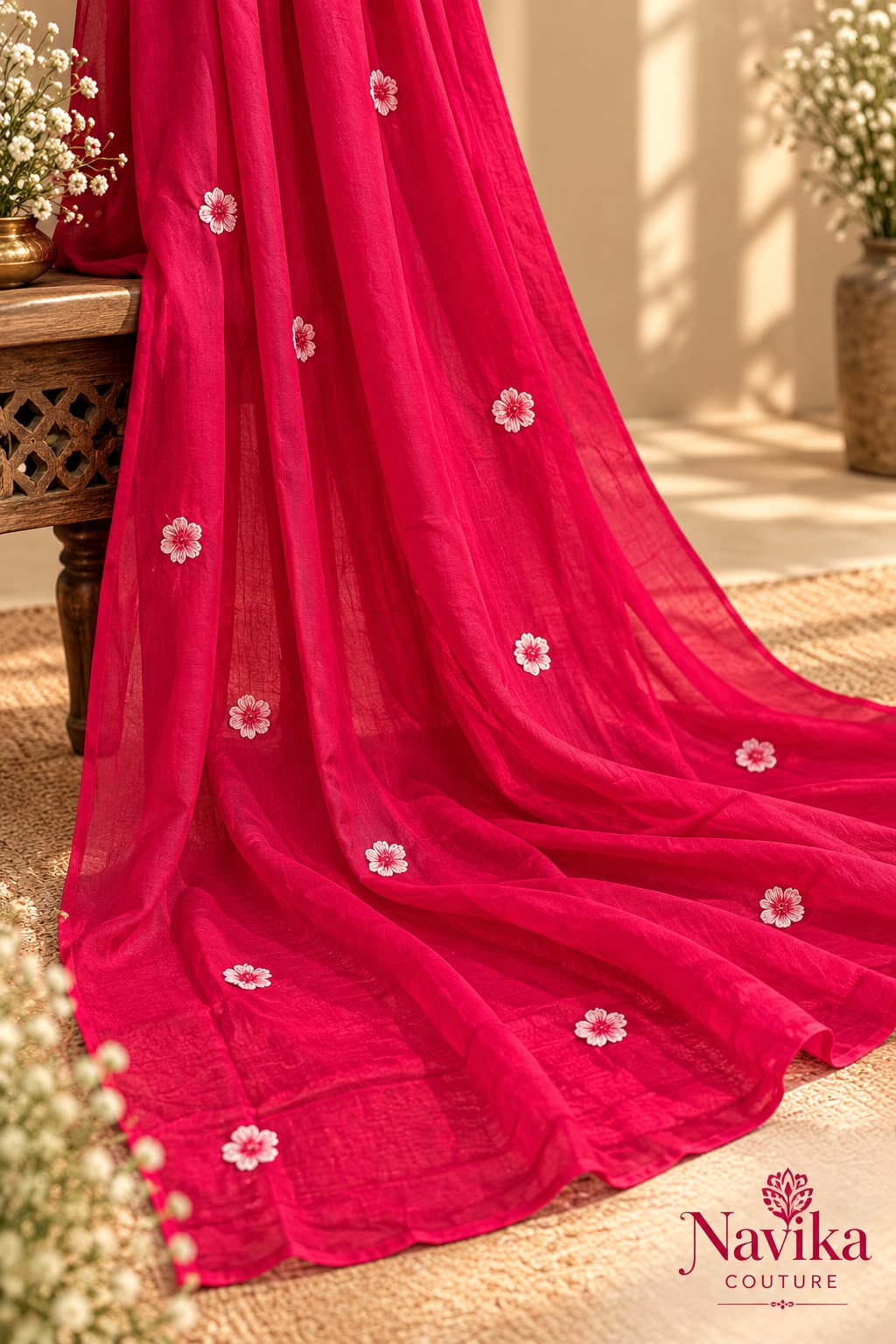Fuchsia Pink Cotton Suit Set